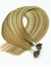 Keratinbonding-Extensions Balayage Aschbraun-Blond | Extens Hair