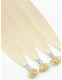 extensions à la kératine blond polaire