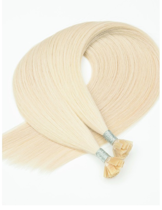 extension kératine à chaud Blond polaire
