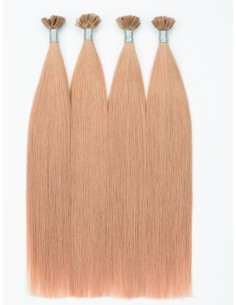 Günstige Keratin Bonding Haarverlängerungen – Hellbraun, 30 cm 2