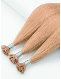 Günstige Keratin Bonding Haarverlängerungen – Hellbraun, 30 cm