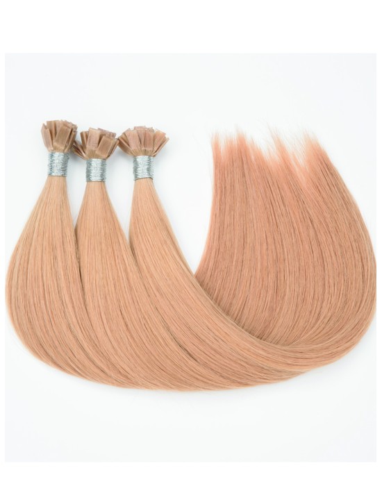 Günstige Keratin Bonding Haarverlängerungen – Hellbraun, 30 cm