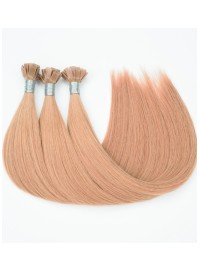 Günstige Keratin Bonding Haarverlängerungen – Hellbraun, 30 cm