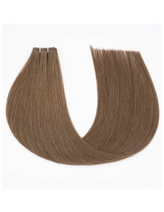 Tissage en Rajout naturel Brun Clair Cendré