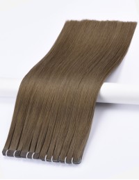 Extensions adhésives Brun Clair Cendré 9A - 30 cm | Invisible Tape Hair