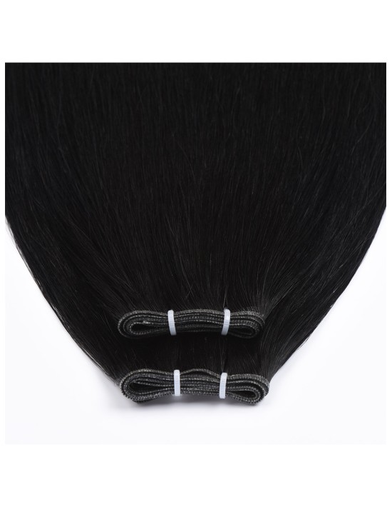 Russische Tresse Schwartz - 50gr / 50cm Echthaar