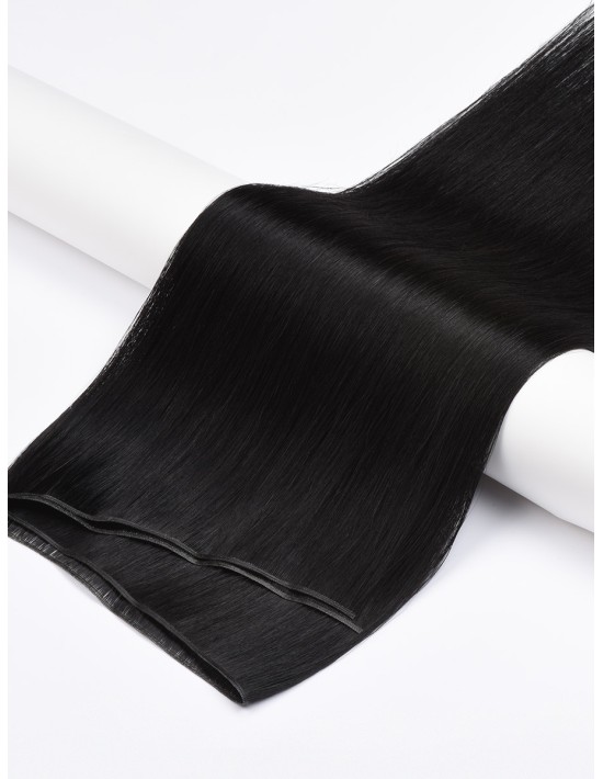 Russische Tresse Schwartz - 50gr / 50cm Echthaar