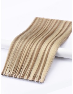 Extensions adhésives Balayage Miel Platine Cendré P12/60 - 30 cm