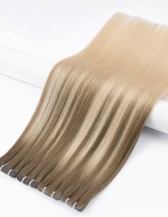 Extensions invisibles 9A/60A – Ombré Sable Cendré 50cm | Extens Hair