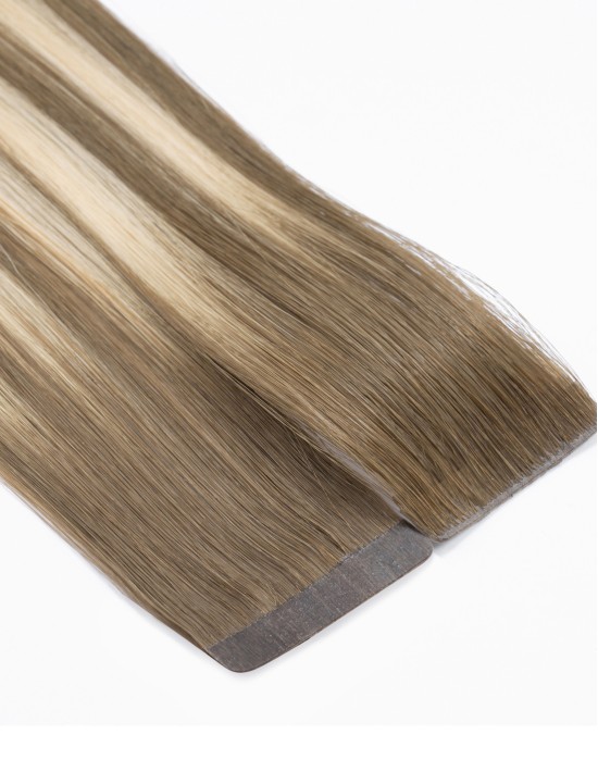 Invisible Tape Extensions 9A/60A – Ombré Sand-Aschblond 50cm | Extens Hair