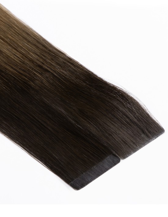 Invisible tape hair 70cm – Ombré Châtain Foncé B1B-2/6 | Extens Hair