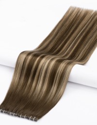 Extensions invisibles 70cm – Ombré Châtain Ambré B4/18 | Extens Hair