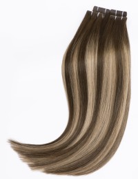 Extensions bande adhésive B4/18 – Ombré Châtain Ambré 50cm | Extens Hair