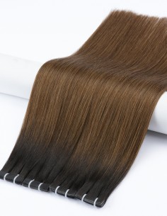 Extension cheveux adhésives B1B-2/6 Ombré Châtain Foncé 50cm