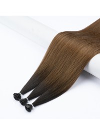Bondings Haare B1B-26 – Rooted Dark Chestnut 25 Strähnen 50cm | Extens Hair