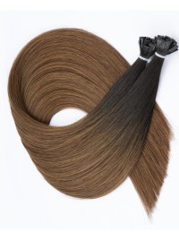 Extension cheveux kératine B1B-2/6 – Ombré Châtain Foncé 25 mèches 50cm | Extens Hair
