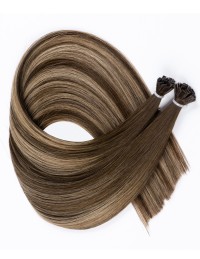 Extension à la kératine B4/18 – Ombré Châtain Ambré 25g 50cm | Extens Hair