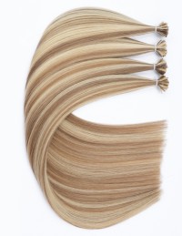 Extension kératine P12/60 – Balayage Miel Platine Cendré 25 mèches 50cm | Extens Hair