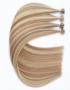 Extension kératine P1260 – Balayage Miel Platine Cendré 25 mèches 70cm | Extens Hair