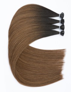 Extension cheveux kératine B1B-26 – Ombré Châtain Foncé 25 mèches 70cm | Extens Hair