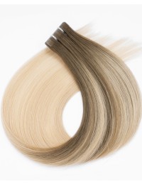 Extensions cheveux naturels invisibles 70cm – Ombré Sable Cendré 9A/60A | Extens Hair