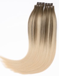 Extensions cheveux naturels invisibles 70cm – Ombré Sable Cendré 9A/60A | Extens Hair