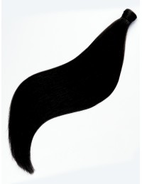 Ponytail Echthaar Schwarz intensiv