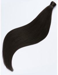 Queue de cheval cheveux naturels Brun foncé 1B