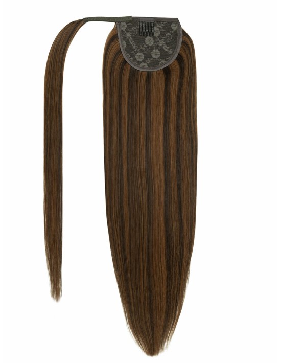 Postiche Extension Queue de Cheval Balayage brun