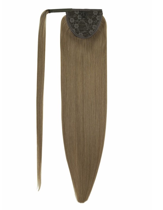 Ponytail Echthaar Aschbraun