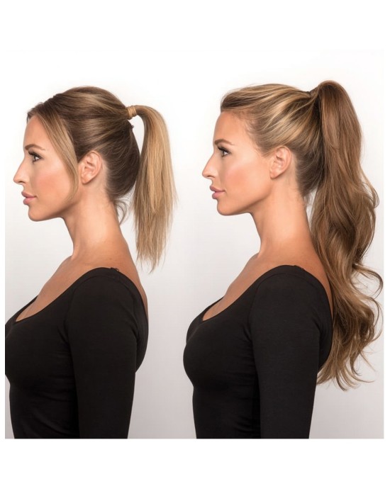 Postiche Pferdeschwanz Hell-Aschbraun