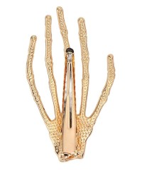 Déguisement Halloween pince à cheveux squelette doré