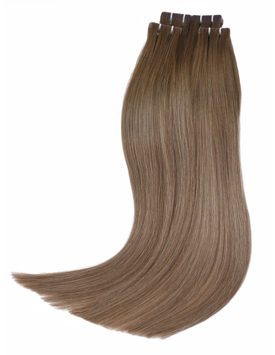 Extension adhésive 50 cm ♥ Cheveu naturel méché Ombré Hair