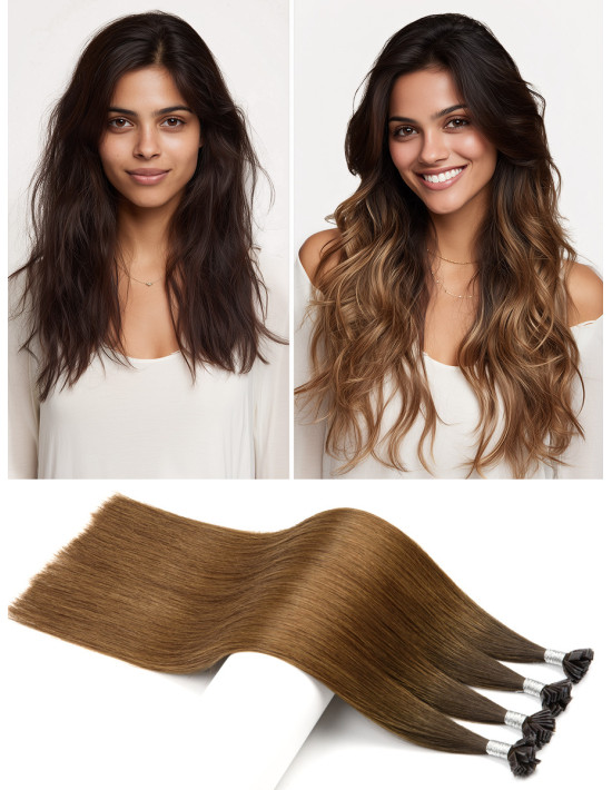 Bonding Haarverlängerung - Ombré hair Extensions, 46-50 cm