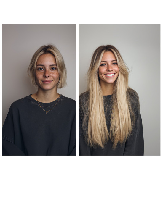 Blonde Tressen Brazilian Echthaar - Extens Hair