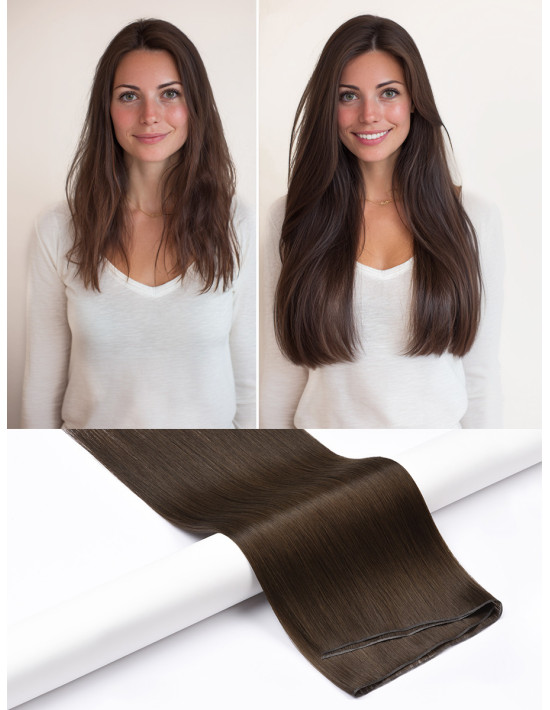 Tressen Gelockt mit indianische Echthaar:Echthaarverlängerung, Haarverlängerung und Haarverdichtung mit Naturhaar