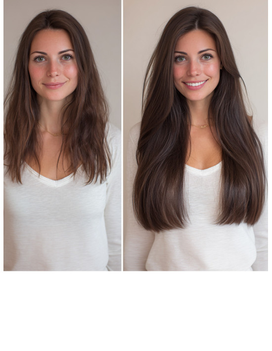 Tressen Gelockt mit indianische Echthaar:Echthaarverlängerung, Haarverlängerung und Haarverdichtung mit Naturhaar