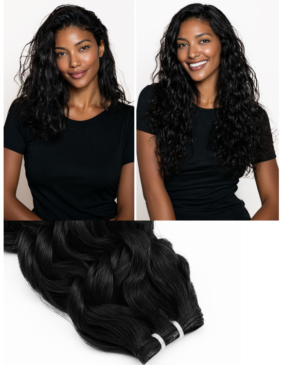 Tressen Gelockt aus Brazilian Echthaar - Extens Hair