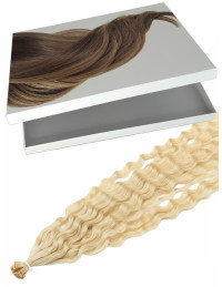Welliges Bondings - Echthaar Haarverlängerung Deluxe Box