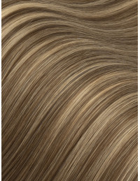 Kaukasische Haartresse im Bronde-Ombré, 50 cm B6/18, auf langen, gewellten Haaren
