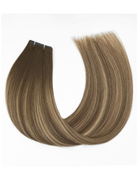 Kaukasische Bronde-Tresse, 50 cm, auf hellem Untergrund platziert, um den weichen Farbverlauf zu zeigen