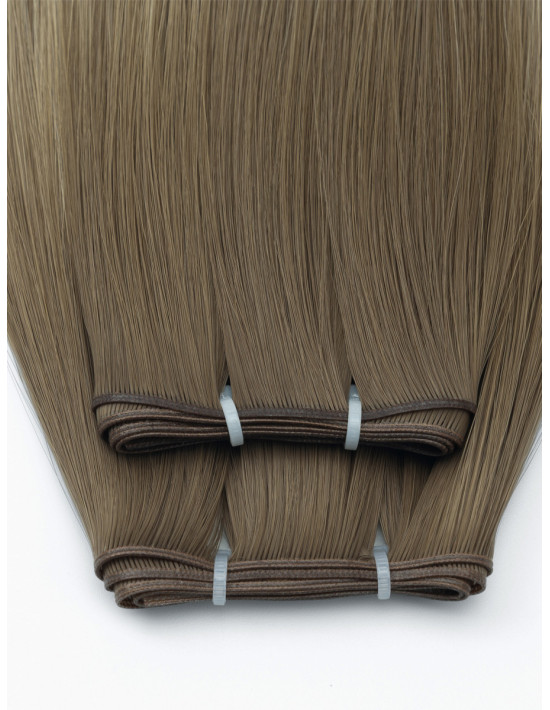 Russische Tressenverlängerung B1B-2/6, 50 cm, mit dunklen Ansätzen und helleren Längen