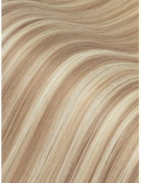 Russische Tresse in kühlem Blond P12/60, 50 cm, mit Honigreflexen und platinblonden Spitzen