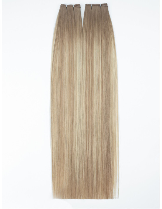 Tissage russe balayage miel platine cendré 50cm