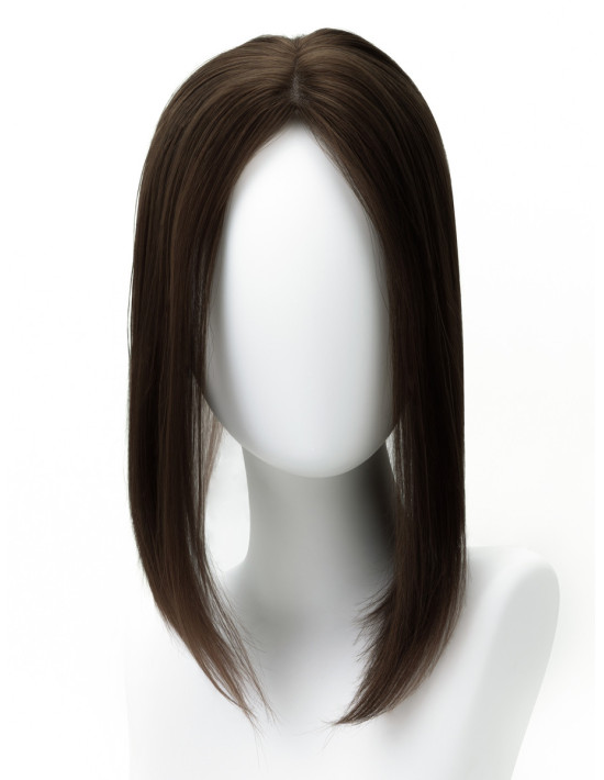 Complément capillaire topper en cheveux naturels – Brun Foncé– 50 g