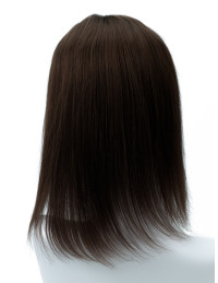 Complément capillaire topper en cheveux naturels – Brun Foncé– 50 g