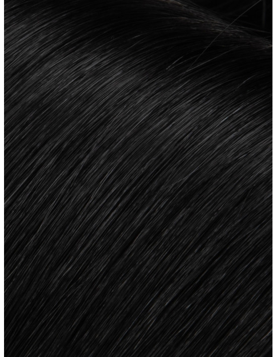 Volumen-Topper aus 100 % Remy Echthaar –  Intensive Schwartz – 50 g