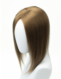 Topper en cheveux 100 % Remy – Brun Clair Cendré 8A – 50 g