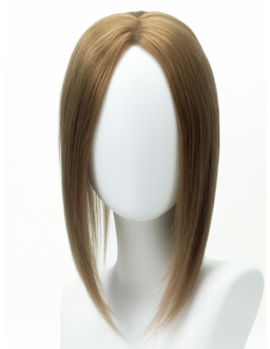 Topper en cheveux 100 % Remy – Brun Clair Cendré 8A – 50 g