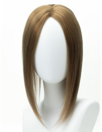 Topper en cheveux 100 % Remy – Brun Clair Cendré 8A – 50 g